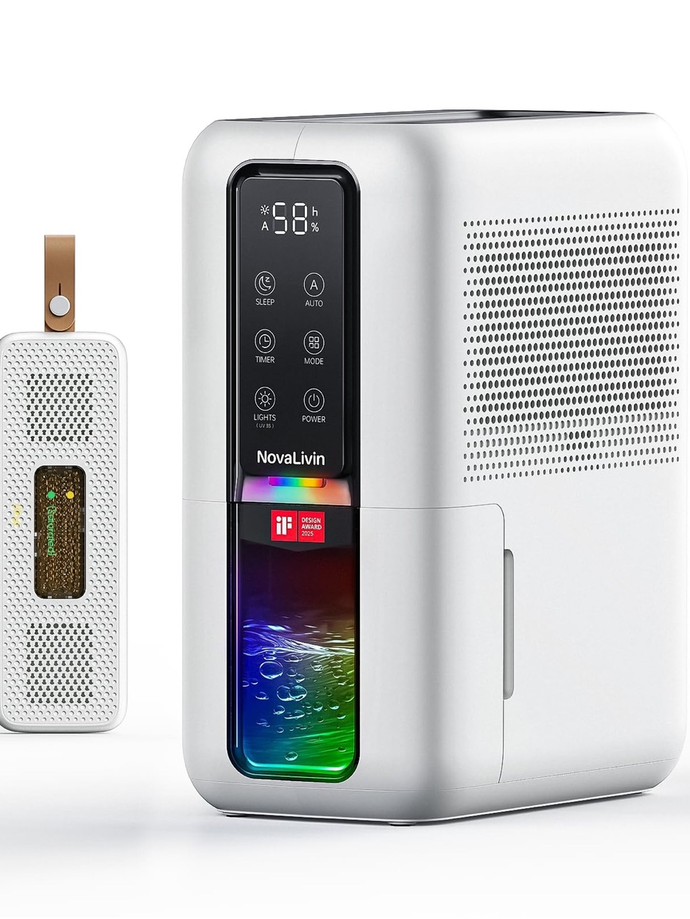 Portable Dehumidifiers Bedroom, Living Room, Closet 34 OZ Water Tank LED Light
